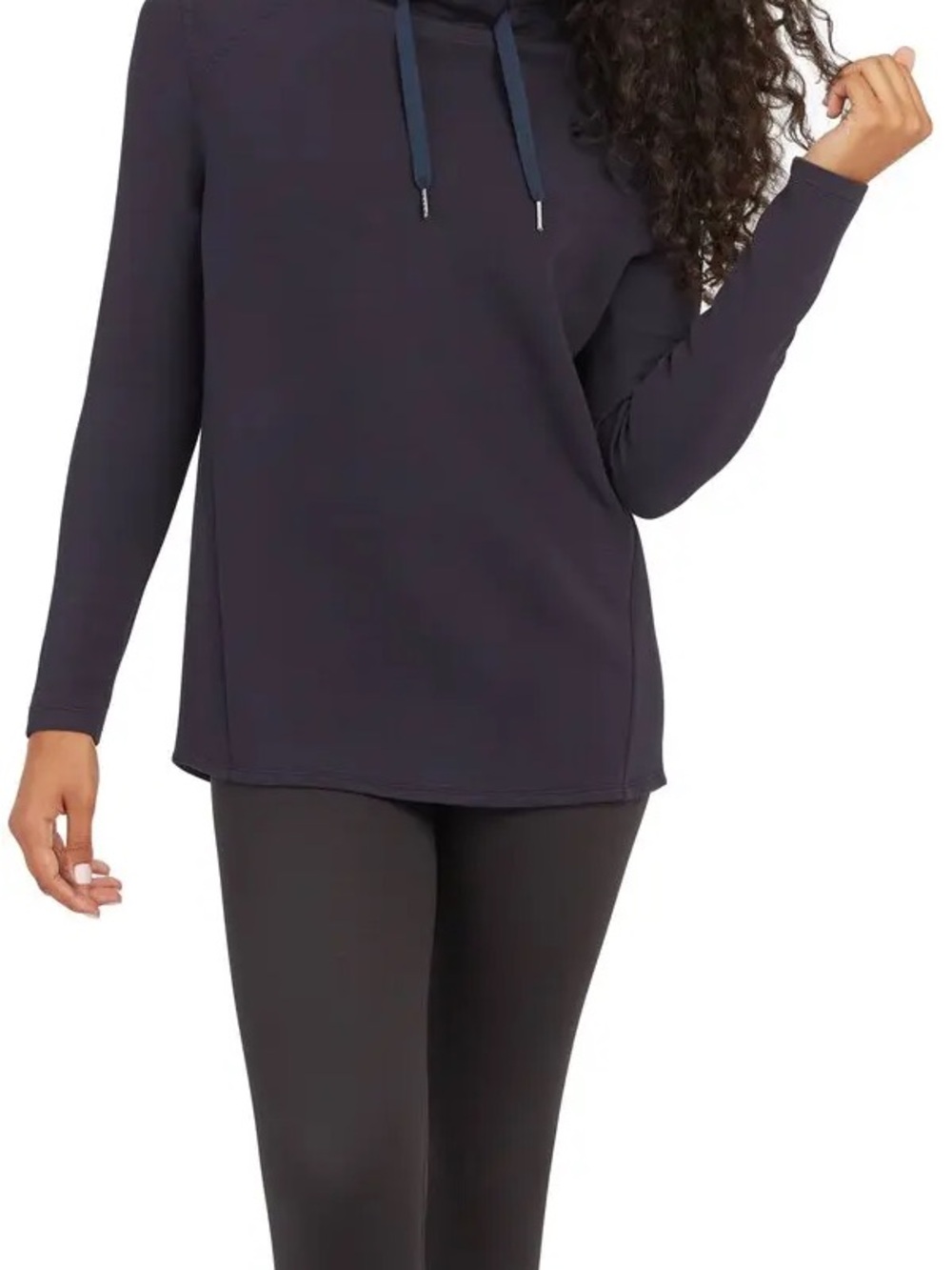 SPANX Airluxe Got ya Covered Navy Long-Sleeve Pullover Hoodie